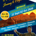 Paket Tour Holyland 2020