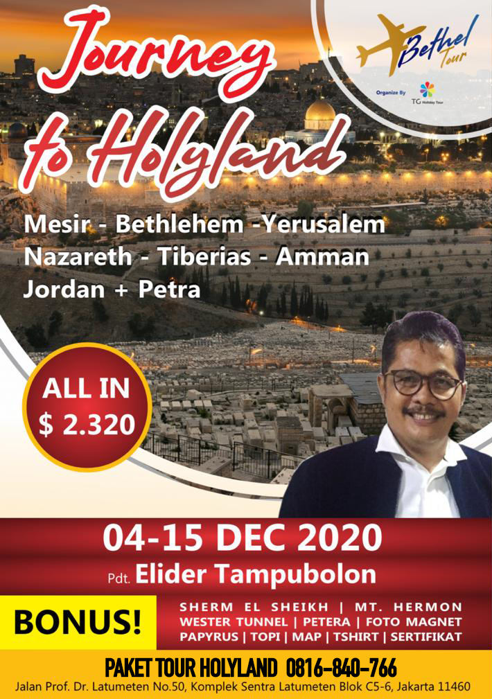 Paket Tour Holyland 2020