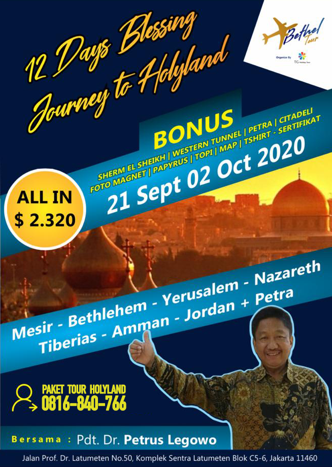 Paket Tour Holyland 2020